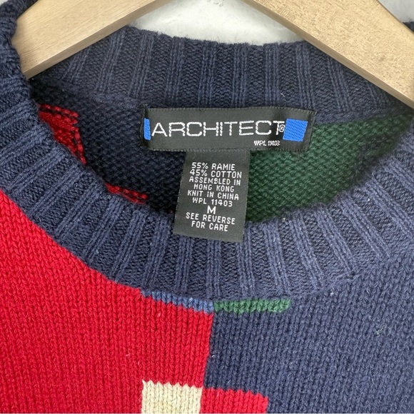 Bold Vintage Geometric Sweater – ARCHITECT (M) - Picture 3 of 4